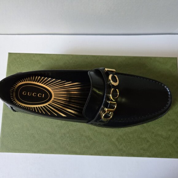 NIB Gucci Cara Logo Snaffle Loafers - G 12.5 US 13-13.5 - Picture 6 of 10